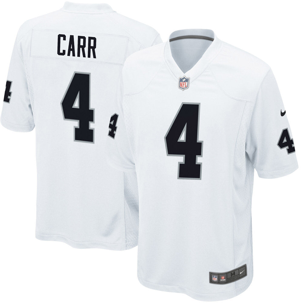 Youth Las Vegas Raiders Derek Carr Game Jersey White